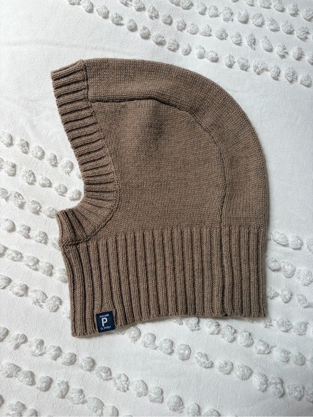 LIKE NEW Polarn O. Pyret Baby Merino Wool Balaclava / Hat - 4-9m